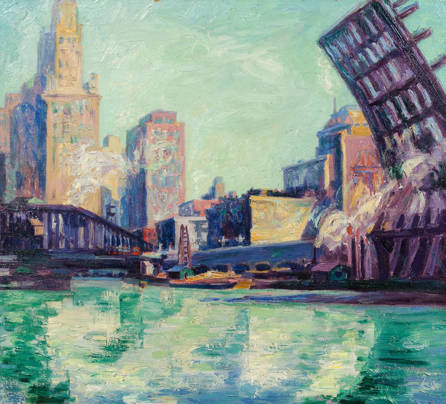 Corna Searcy Hanlin, (American, 20th Century), Wacker Drive, 1928