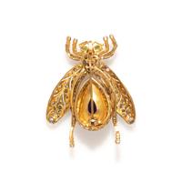 DIAMOND AND AMETHYST INSECT PENDANT/BROOCH