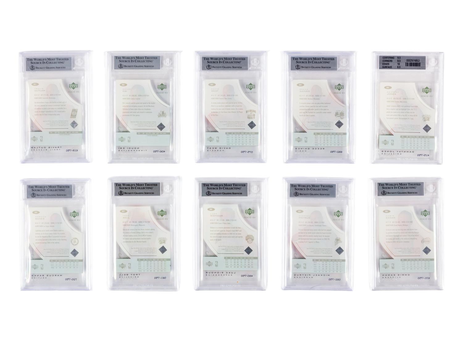 A Complete Set of 2003-04 Upper Deck BGS Graded Plexiglass Parallel Basketball Cards (60/60) With Glass Rookies (38/40) Including LeBron James Numbered Rookie Card