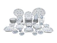 A Royal Copenhagen Blue Fluted Full Lace Porcelain Dinner Service