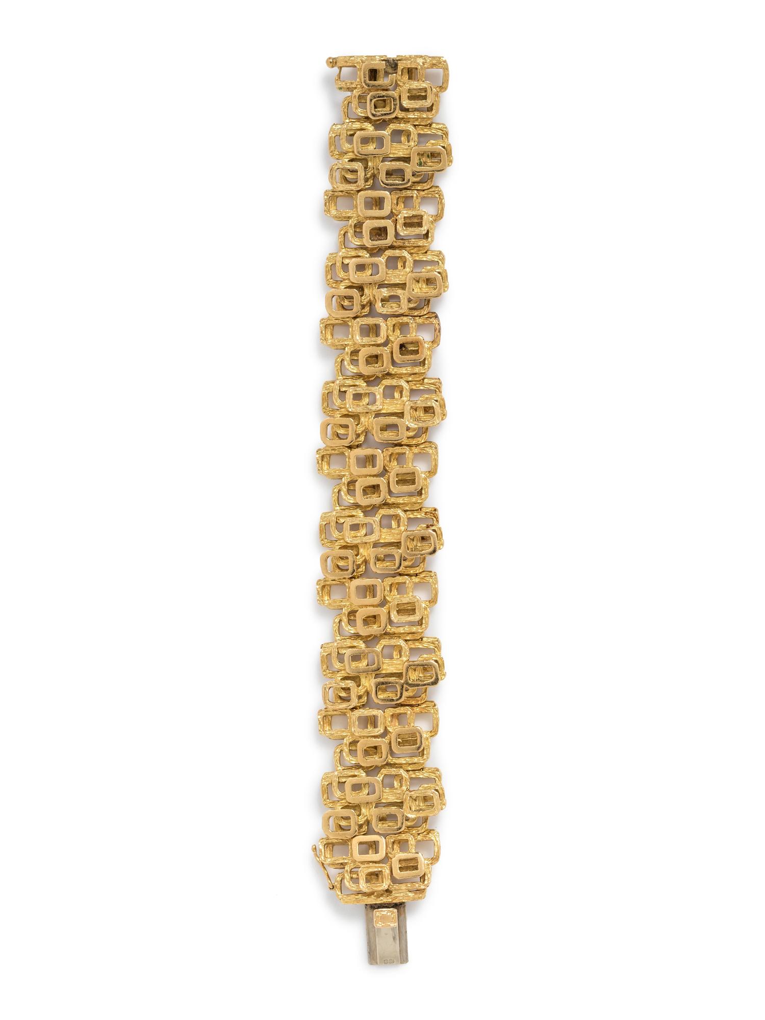 Alan Martin Gard, Modernist, Gold Bracelet,