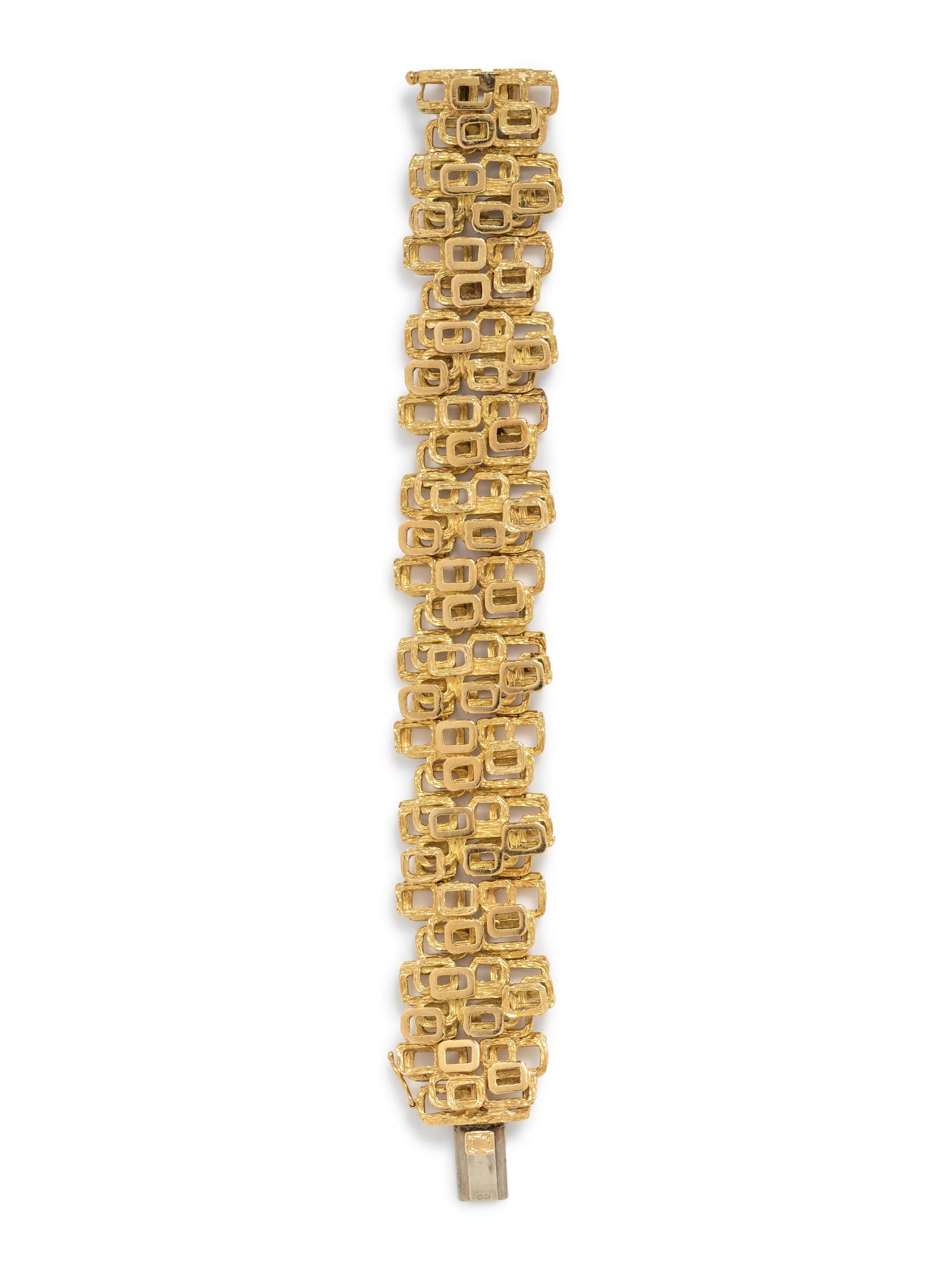 Alan Martin Gard, Modernist, Gold Bracelet,