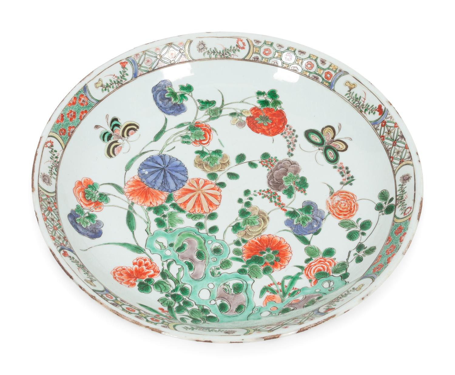 A Chinese Famille Verte Porcelain Plate