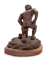 A M.J. Parmer "George Halas On The Sidelines" Sculpture Formerly Displayed at Mike Ditka's Restaurant,