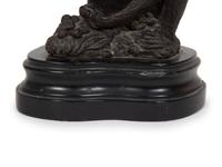 A Continental Bronze Sculpture of a Seated Monkey