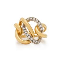 BICOLOR GOLD AND DIAMOND RING