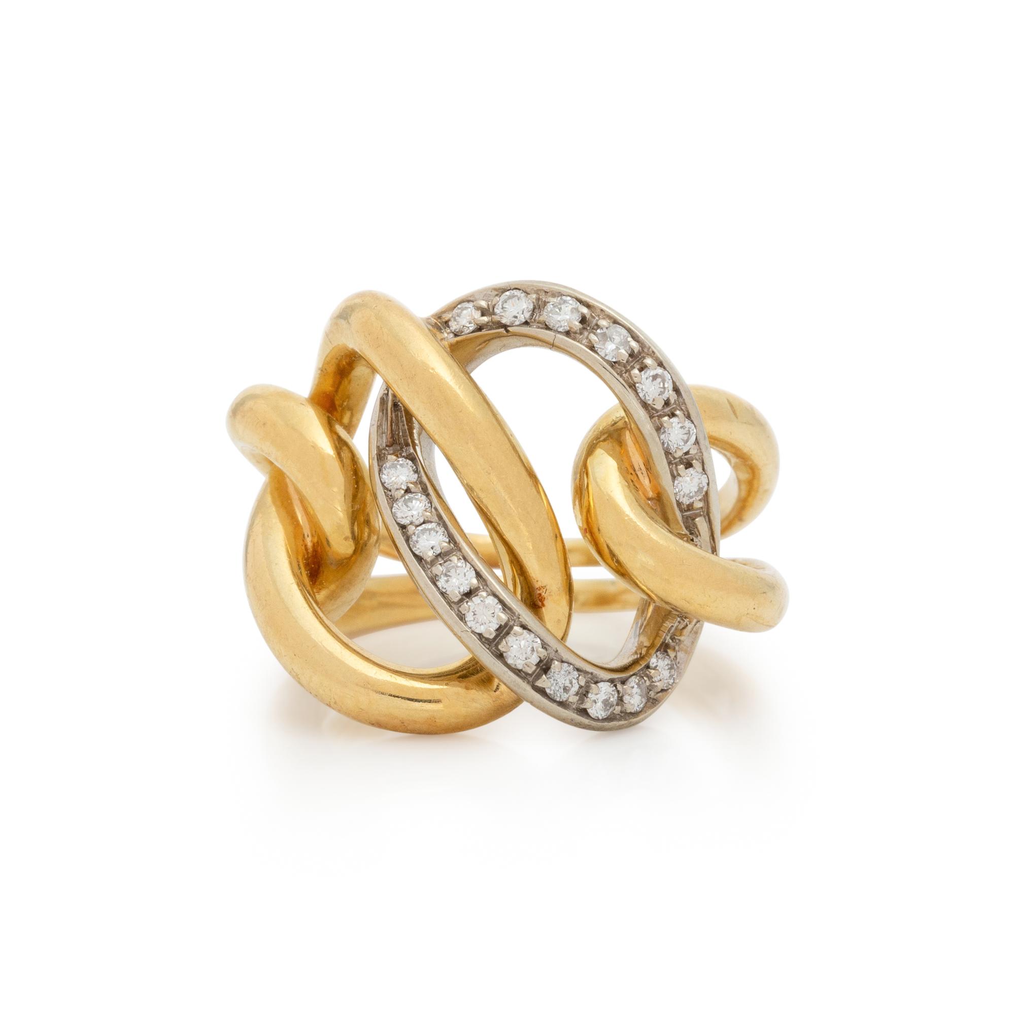 BICOLOR GOLD AND DIAMOND RING