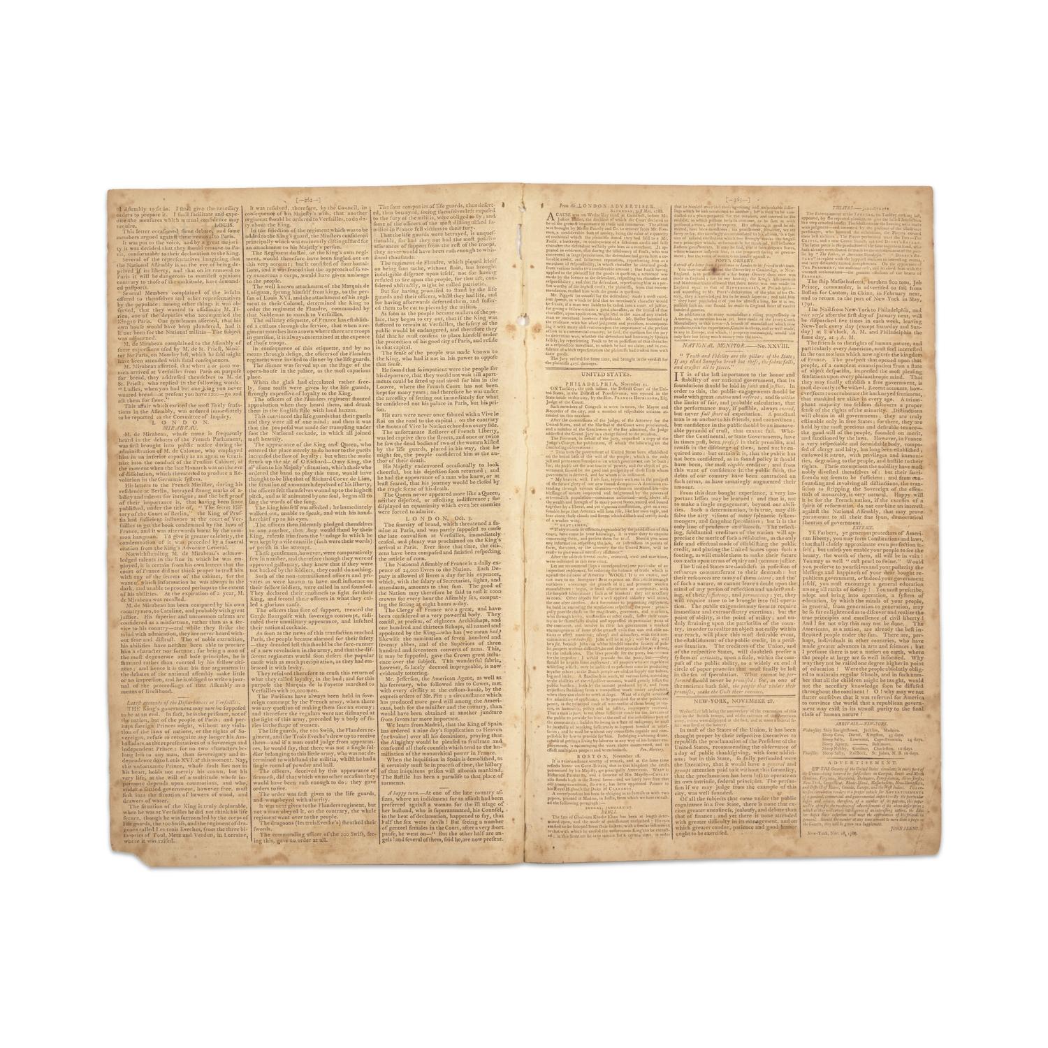 [African-Americana] Pennsylvania Abolition Society's "Plan for Improving the Condition of the Free Blacks", Printed in the "Gazette of the United States"