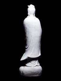 A Blanc-de-Chine Porcelain Figure of Guanyin