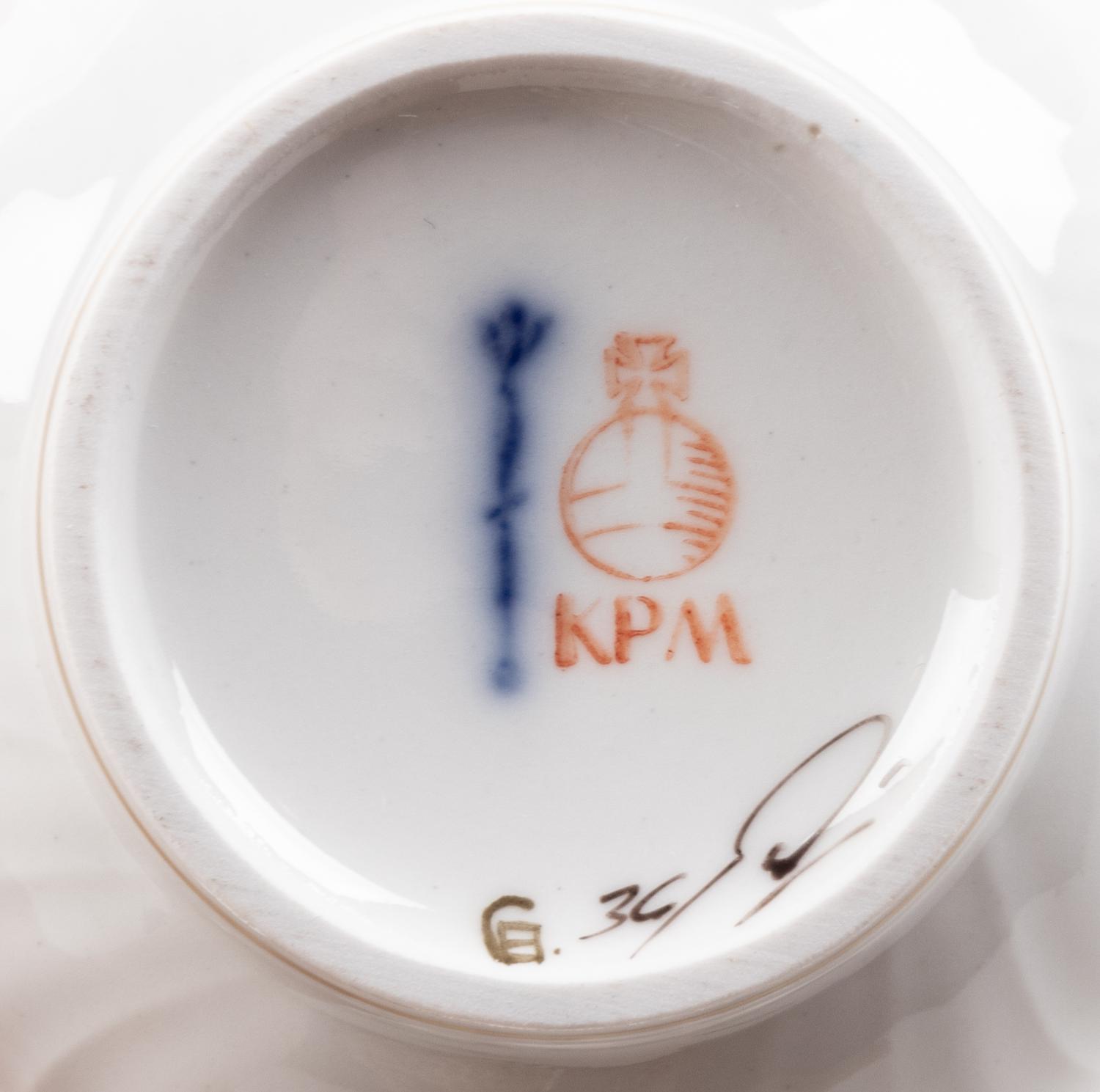 A Set of Twelve Berlin (K.P.M.) Porcelain Teacups