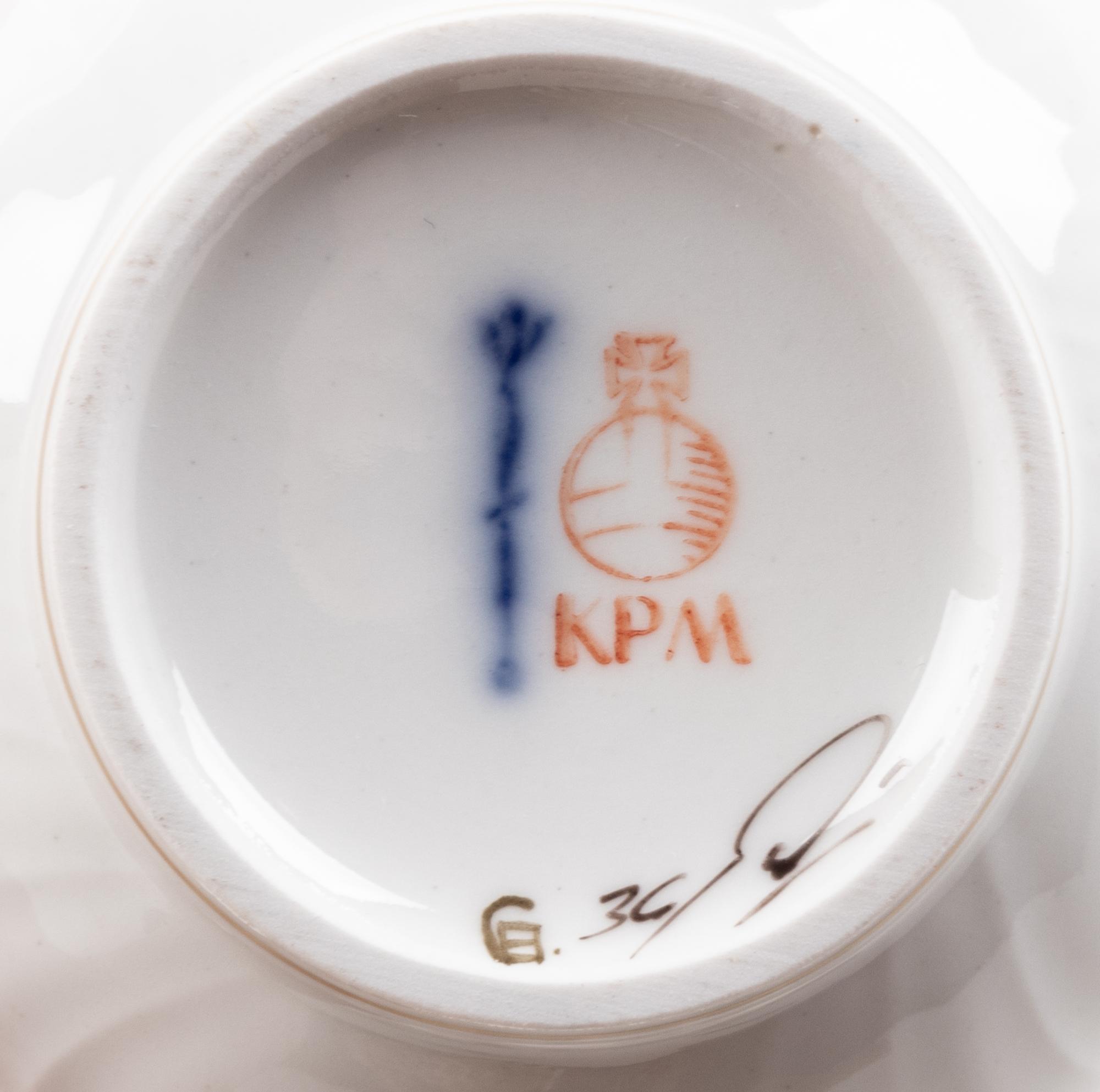 A Set of Twelve Berlin (K.P.M.) Porcelain Teacups