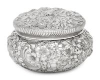 An American Silver Repoussé Dresser Box