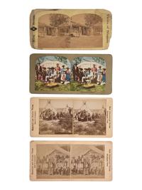 [NATIVE AMERICANS - PHOTOGRAPHY]. A group of photographs, stereoviews, and real photo postcards of Native American subjects, including a cyanotype.