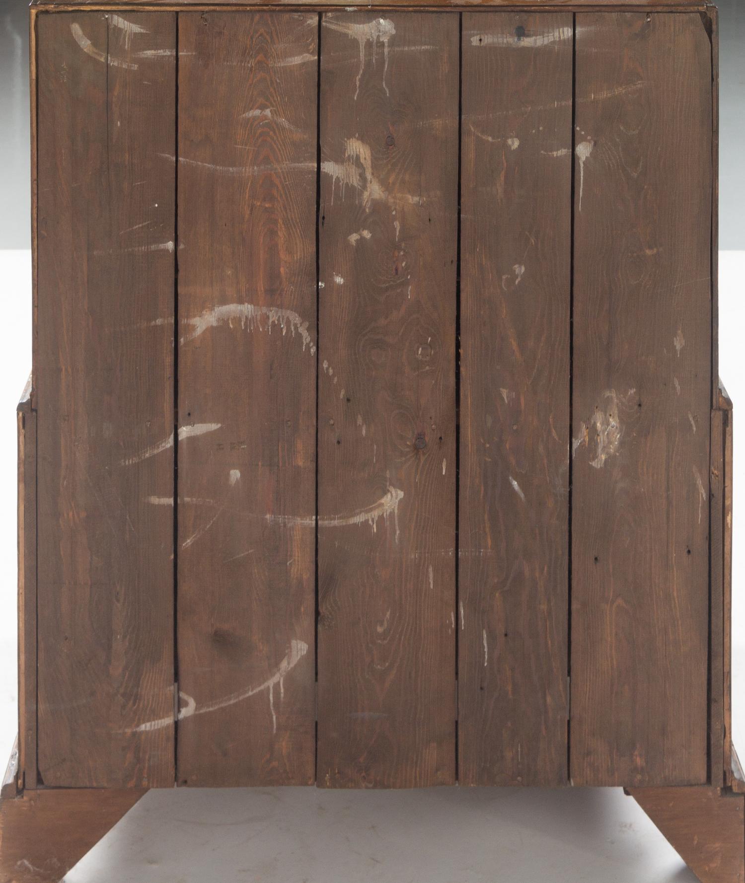 A George II Burl Walnut Slant-Front Desk