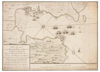 DURELL, Philip (1707-1766). This plan of the Harbour, Town and Forts of Porto Bello. London: S. Harding and W.H. Toms, 27 March 1740.