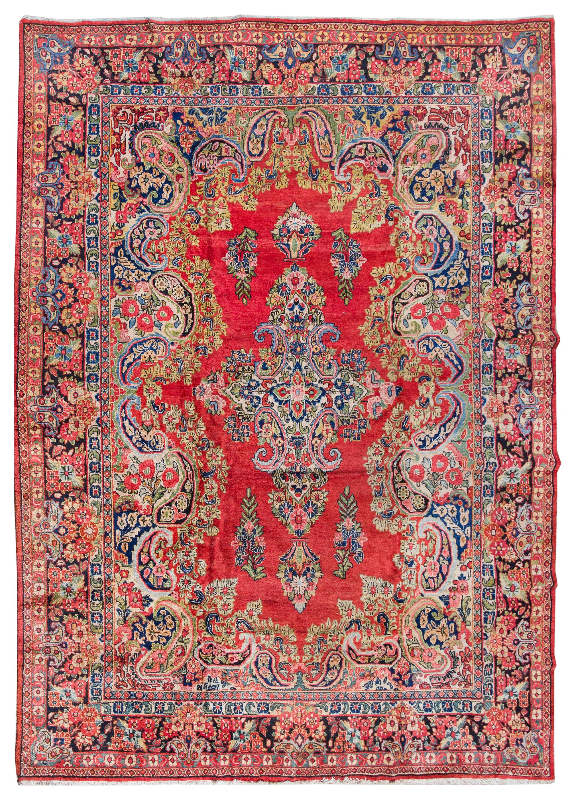 A Sarouk Wool Rug 13 feet 9 inches x 10 feet 4 inches. — MID-20TH CENTURY