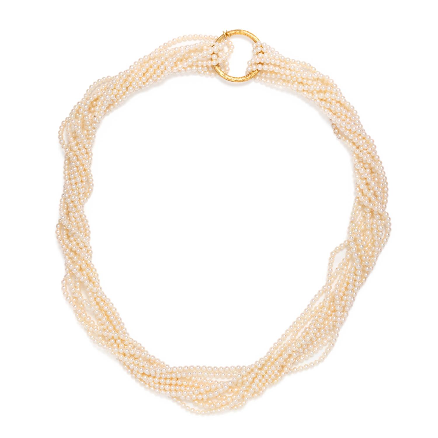 CULTURED PEARL TORSADE NECKLACE
