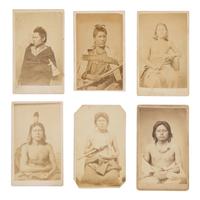 William Henry Jackson (American, 1843-1942) — Portraits of Pawnee Men, Including Long Dog