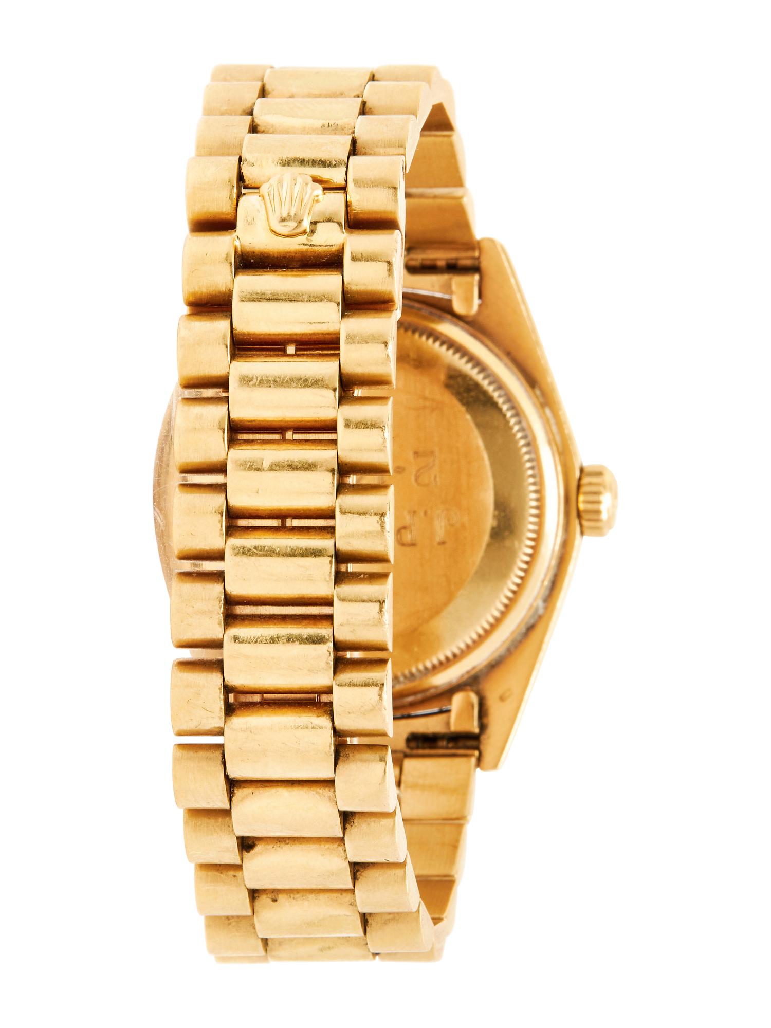 ROLEX, REF. 18038 18K YELLOW GOLD 'OYSTER PERPETUAL DAY-DATE' WATCH