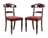 A Set of Six Regency Mahogany Dining Chairs