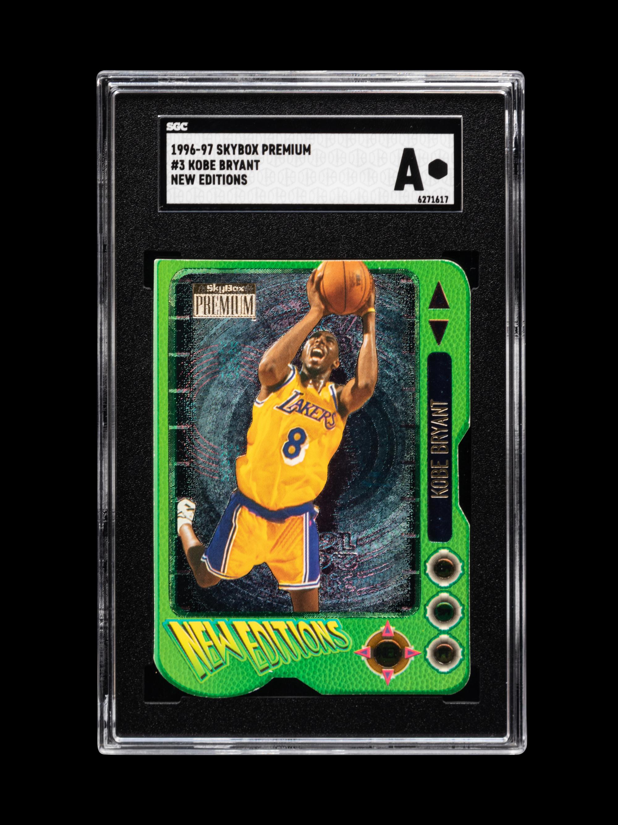 A 1996-97 Skybox Premium New Editions Kobe Bryant Rookie Basketball Card No. 3 (SGC Authentic)