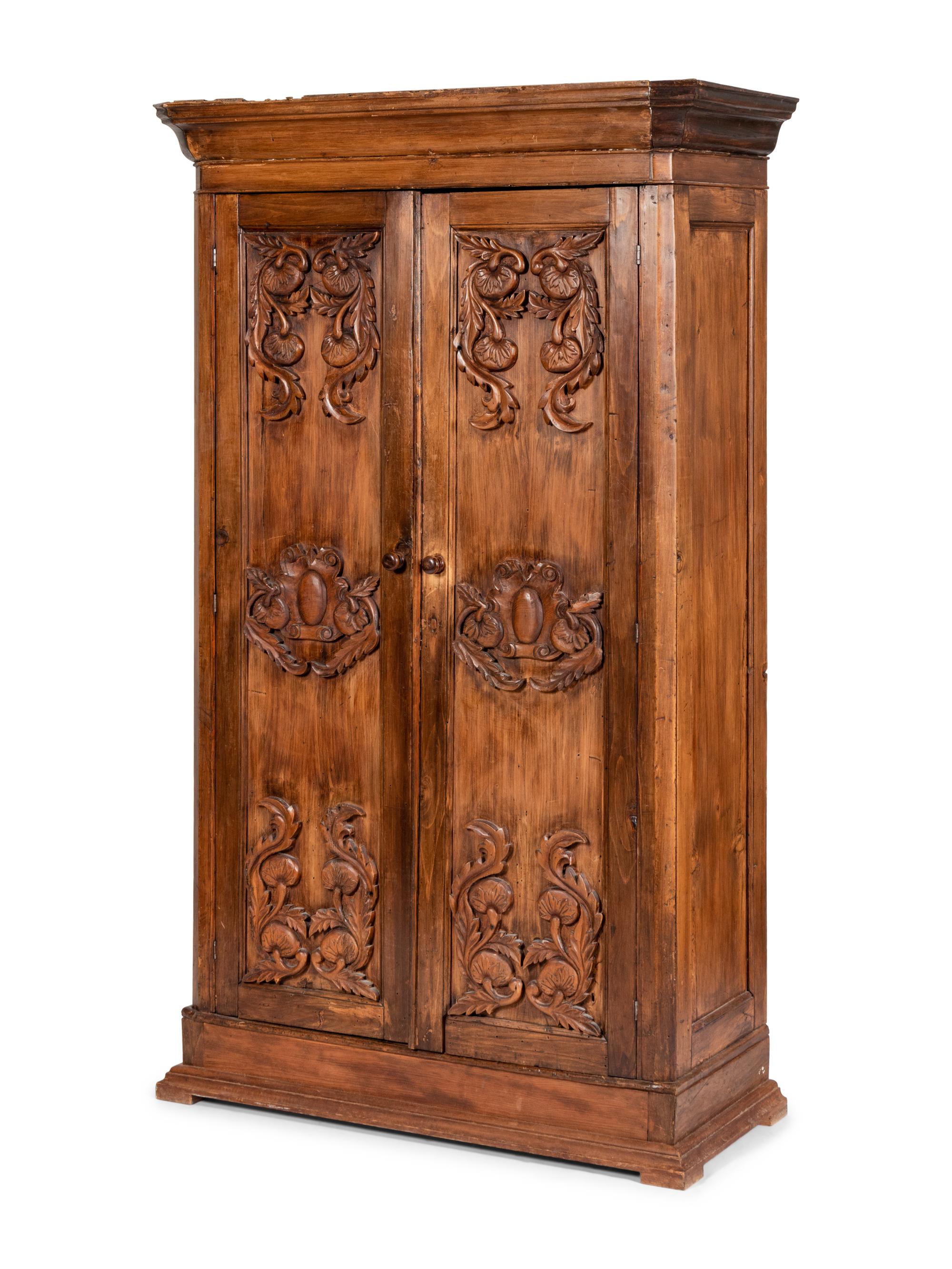 A Mexican Carved Wardrobe