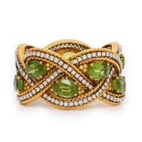 Verdura, Peridot, Diamond, Colored Diamond, and Yellow Gold Bracelet