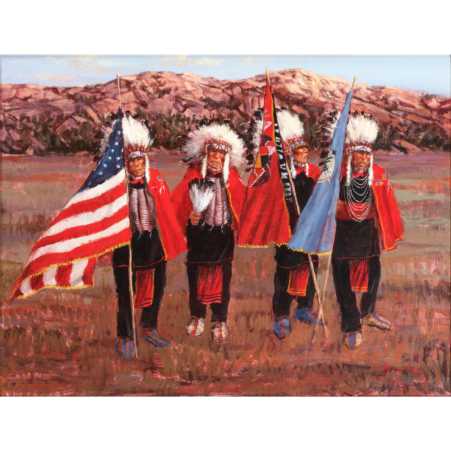 [Two Works] Studies for Quartz Mountain: Sacred Ground - The Past Warriors of the Great Plains AND Quartz Mountain: Sacred Ground - The Past Black Leggins Society