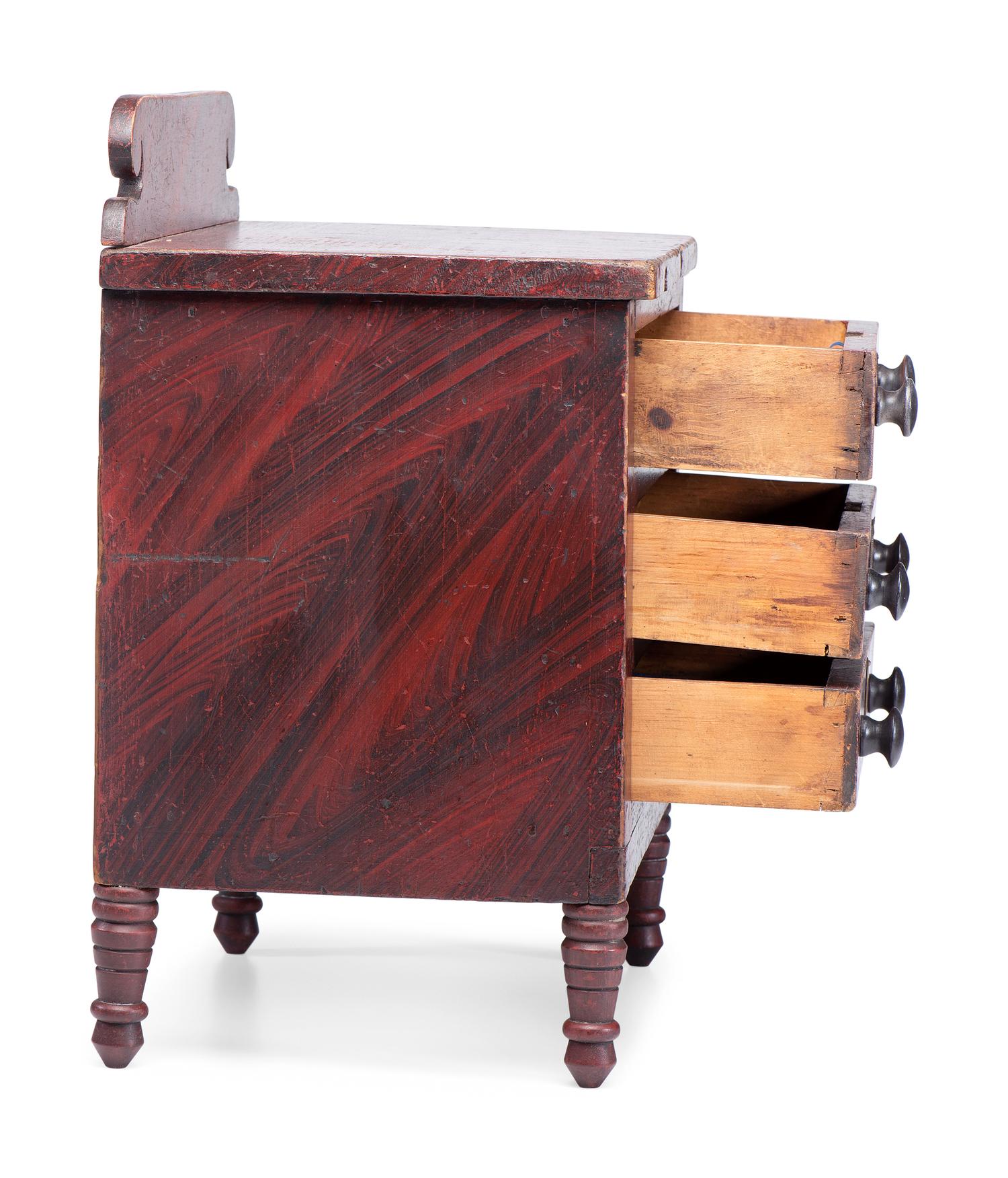 A Maine Grain Paint Decorated Child's Chest