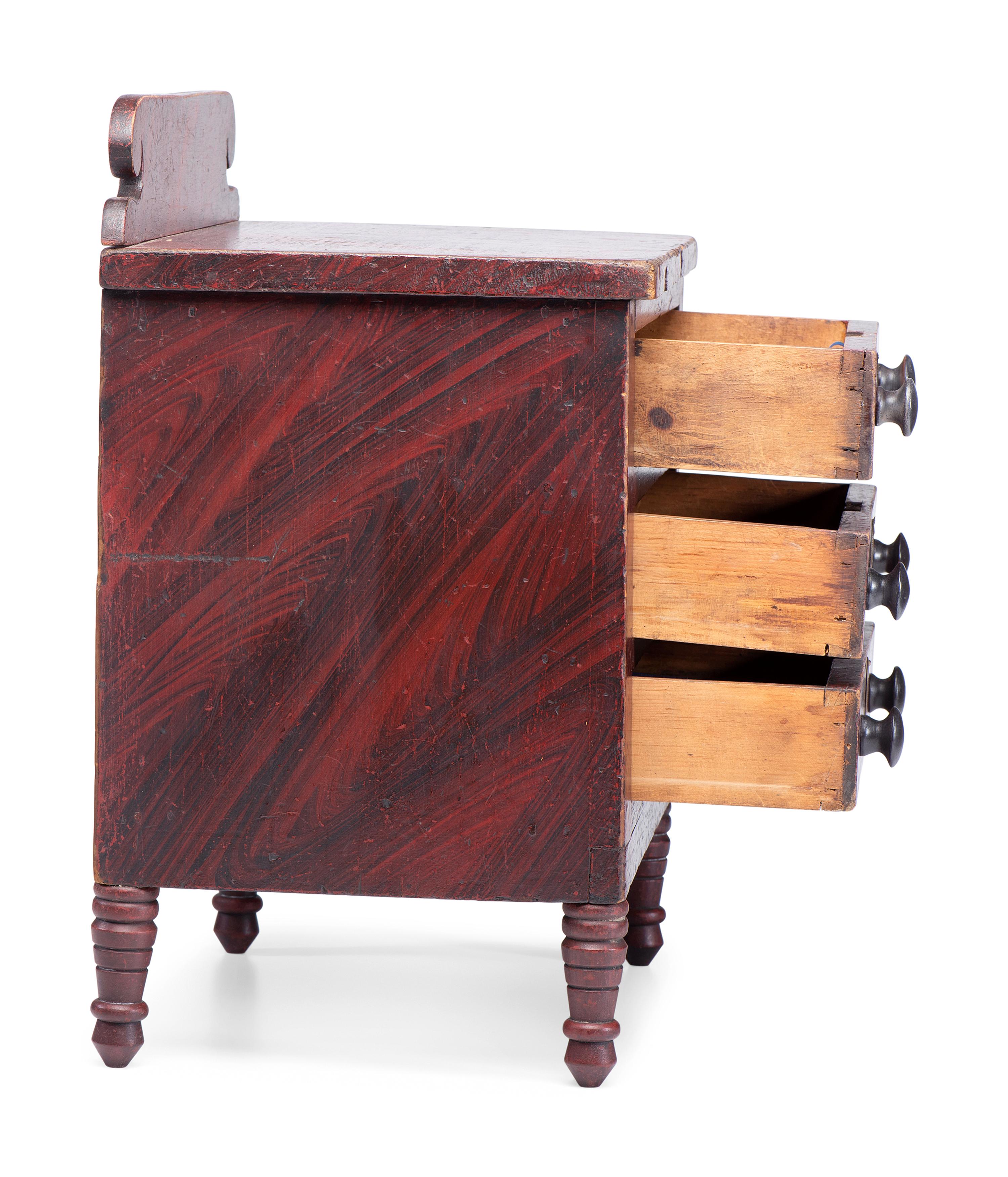 A Maine Grain Paint Decorated Child's Chest