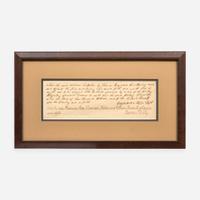 [Declaration of Independence] [South Carolina] Heyward, Thomas, Jr Autograph Note, signed