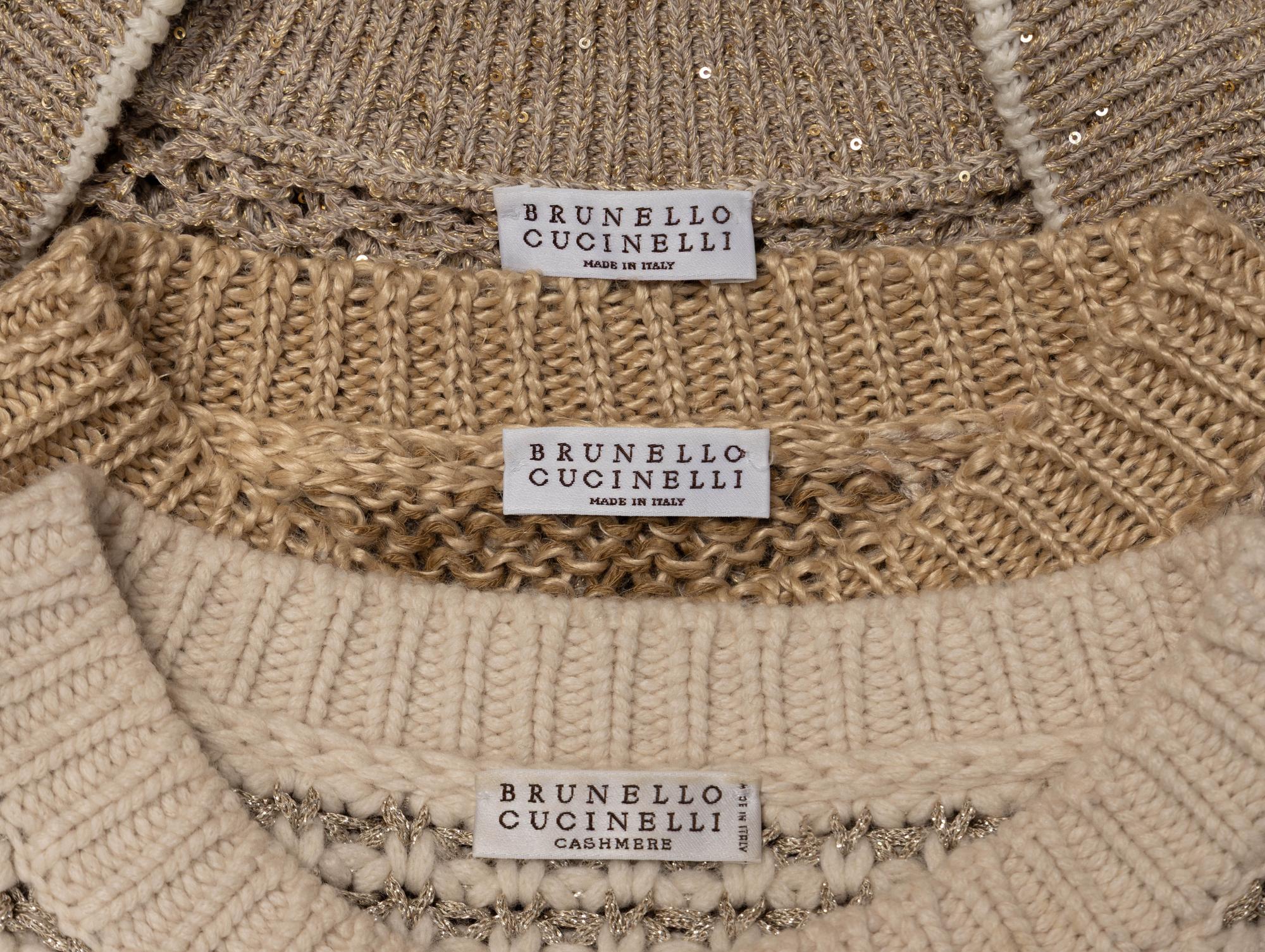 Brunello Cucinelli, Three Knit Tops