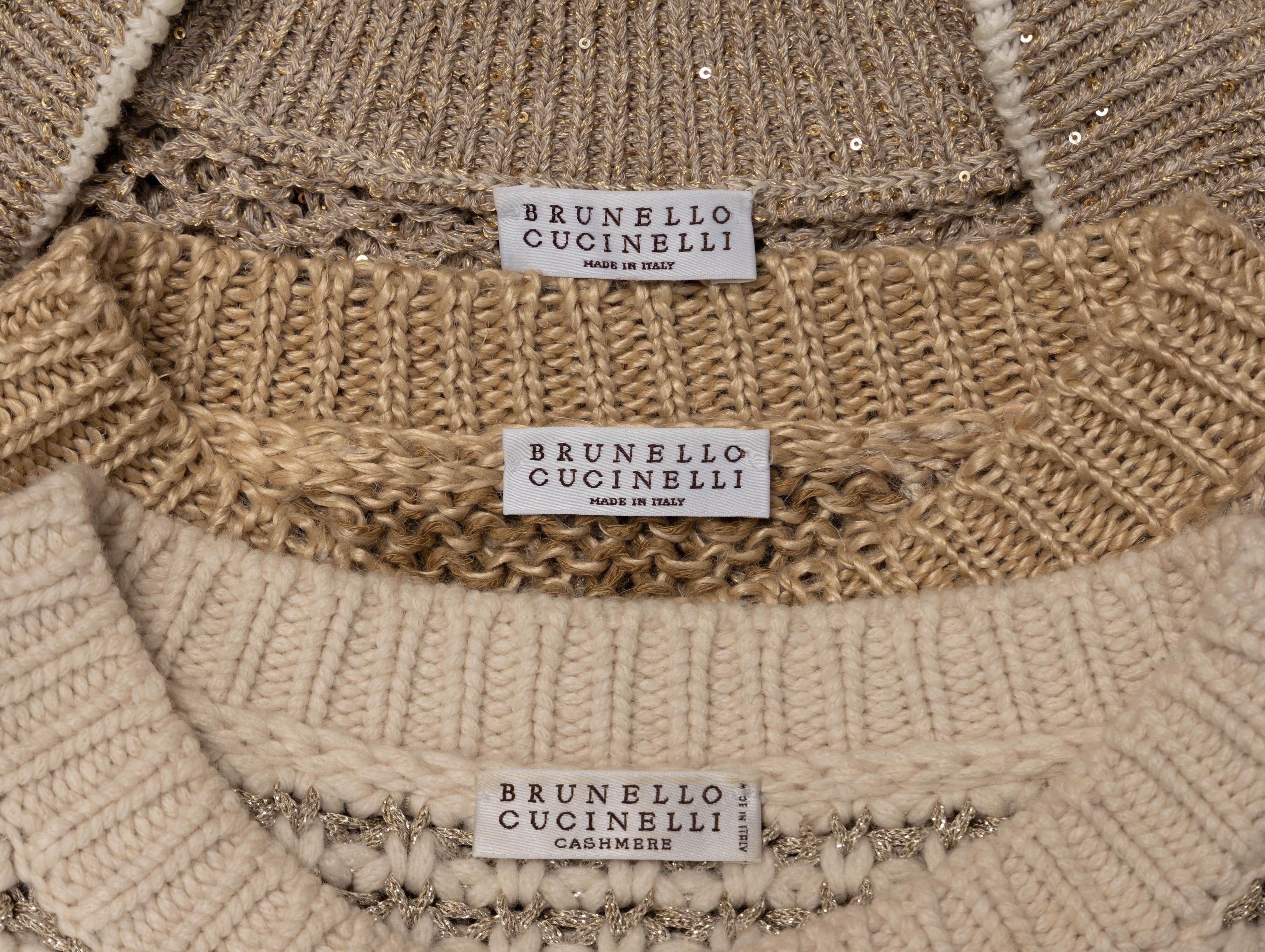 Brunello Cucinelli, Three Knit Tops