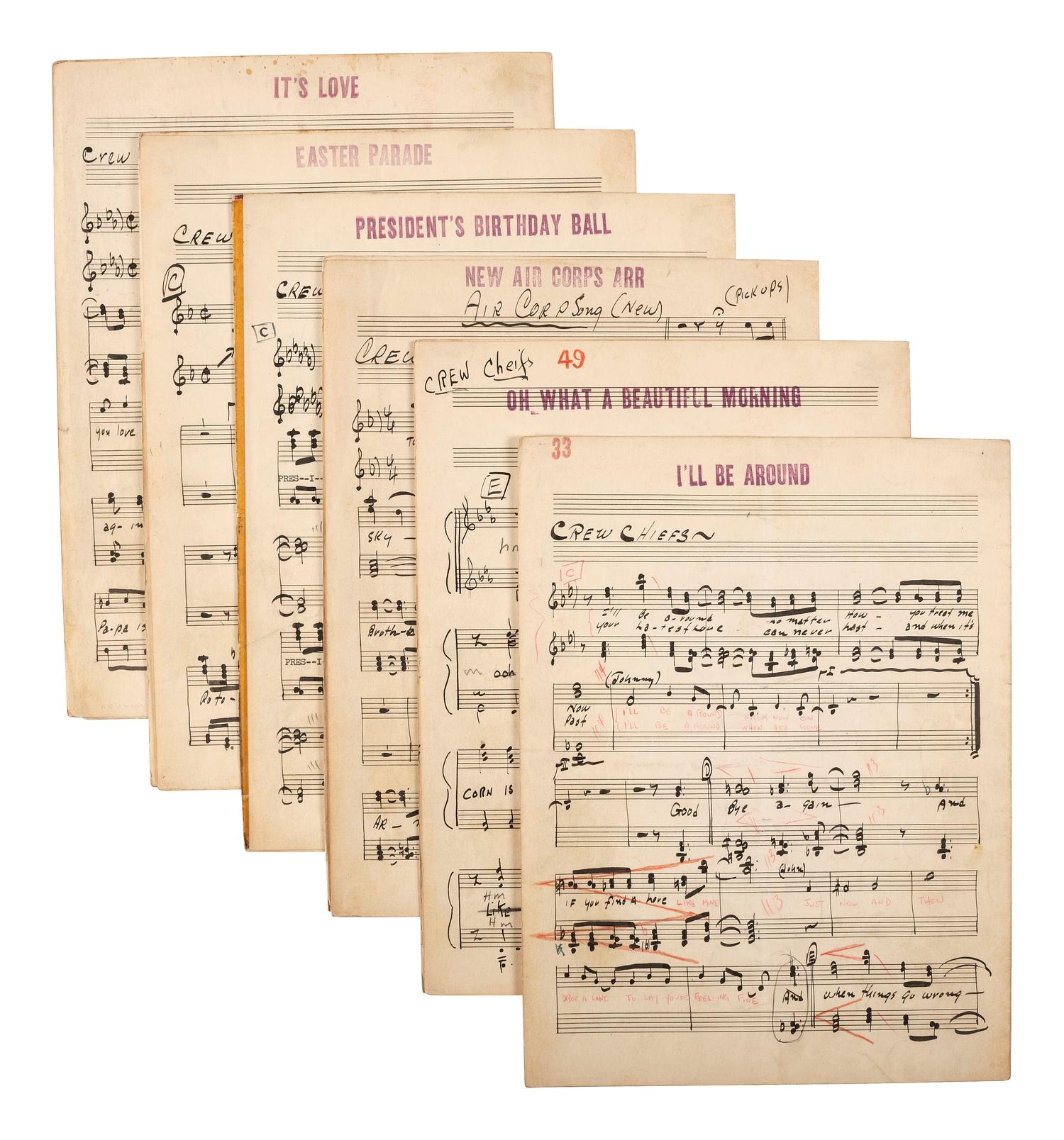 [WORLD WAR II] -- [MILLER, Glenn (1904-1944)]. World War II-era archive of manuscript scores and ephemera related to the Glenn Miller Army Air Force Band and associated musicians and orchestras.