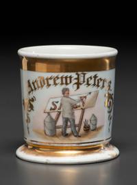 A Sign Painter's Porcelain Occupational Shaving Mug