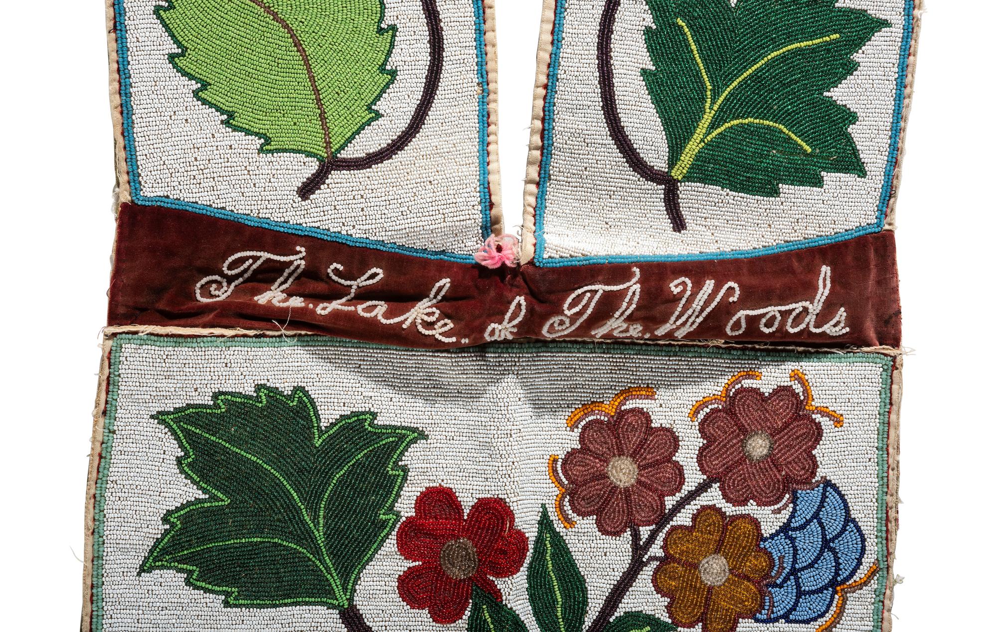 Anishinaabe Beaded Bandolier Bag , The Lake of the Woods