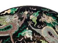 A Large Famille Noire Porcelain 'Dragon' Charger
