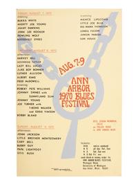 [Music] Four Items Promoting the Ann Arbor Blues and Jazz Festivals, 1970-72