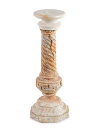 A Continental Carved Marble Pedestal