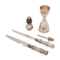 A Group of Four Tiffany & Co. Silver Bamboo Pattern Articles