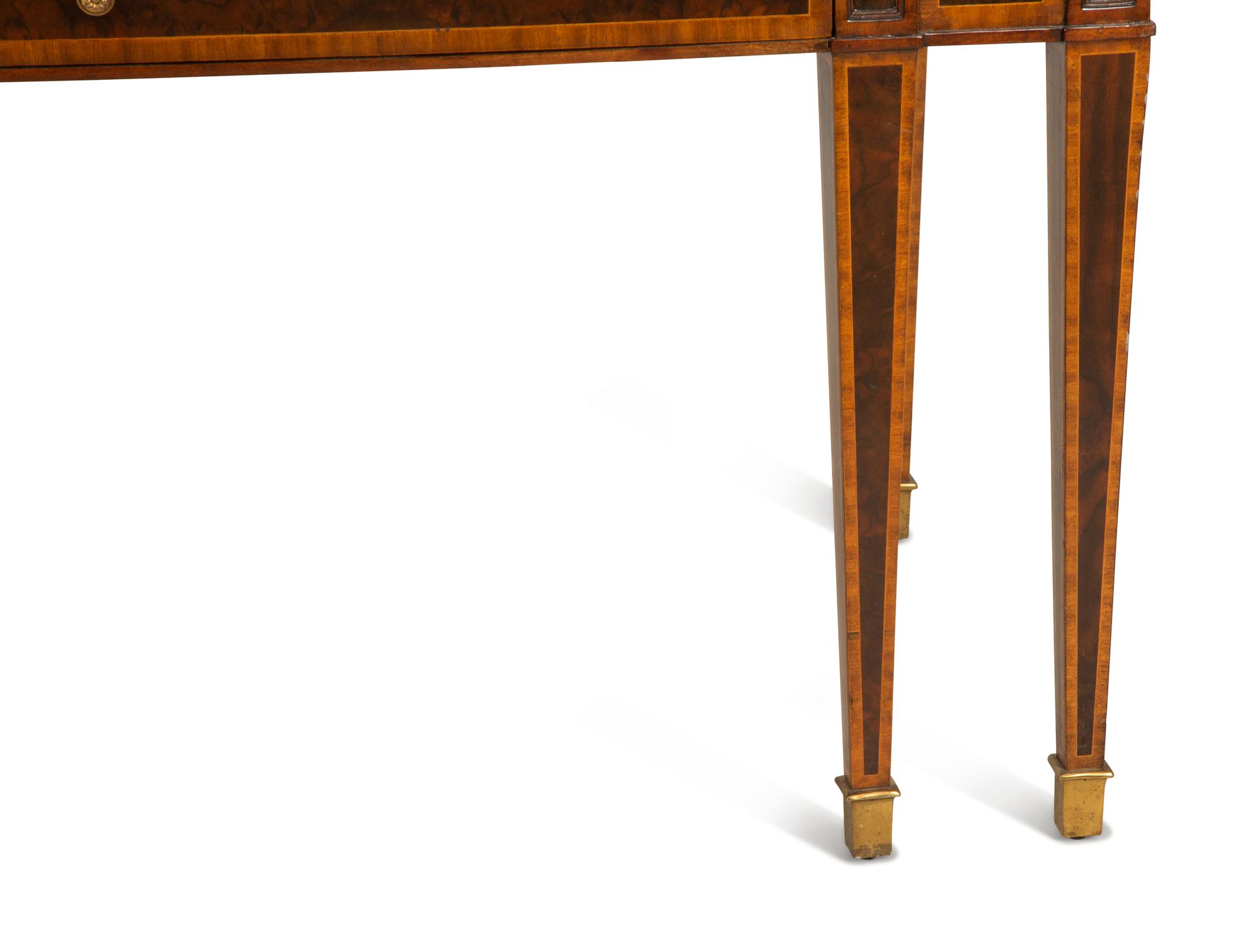A Maitland-Smith Mahogany Roman Architectural Desk