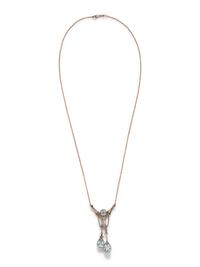 RUSSIAN, ART NOUVEAU, AQUAMARINE AND DIAMOND LARIAT NECKLACE
