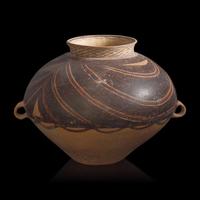 A Chinese Neolithic Painted Pottery Jar, Gansu Province, Majiayao Culture, Banshan Phase, 3rd Millennium B.C.E. — 馬家窯文化半坡類型 彩陶雙耳罐