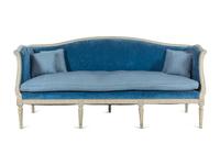 A Gustavian Carved and Gray-Painted Sofa