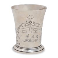 An English Silver Child's Cutlery Set and Cup
