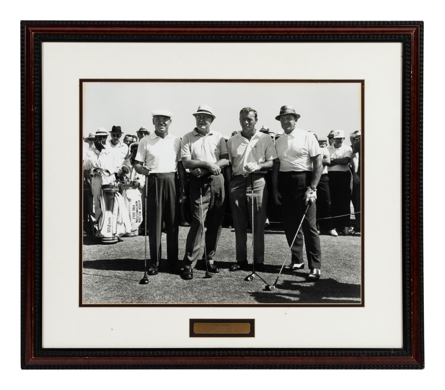 A Group of Five Large Scale Golf Photographs and Prints Formerly Displayed at Mike Ditka’s Restaurant