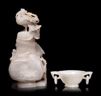Two Chinese Carved Hardstone Vessels