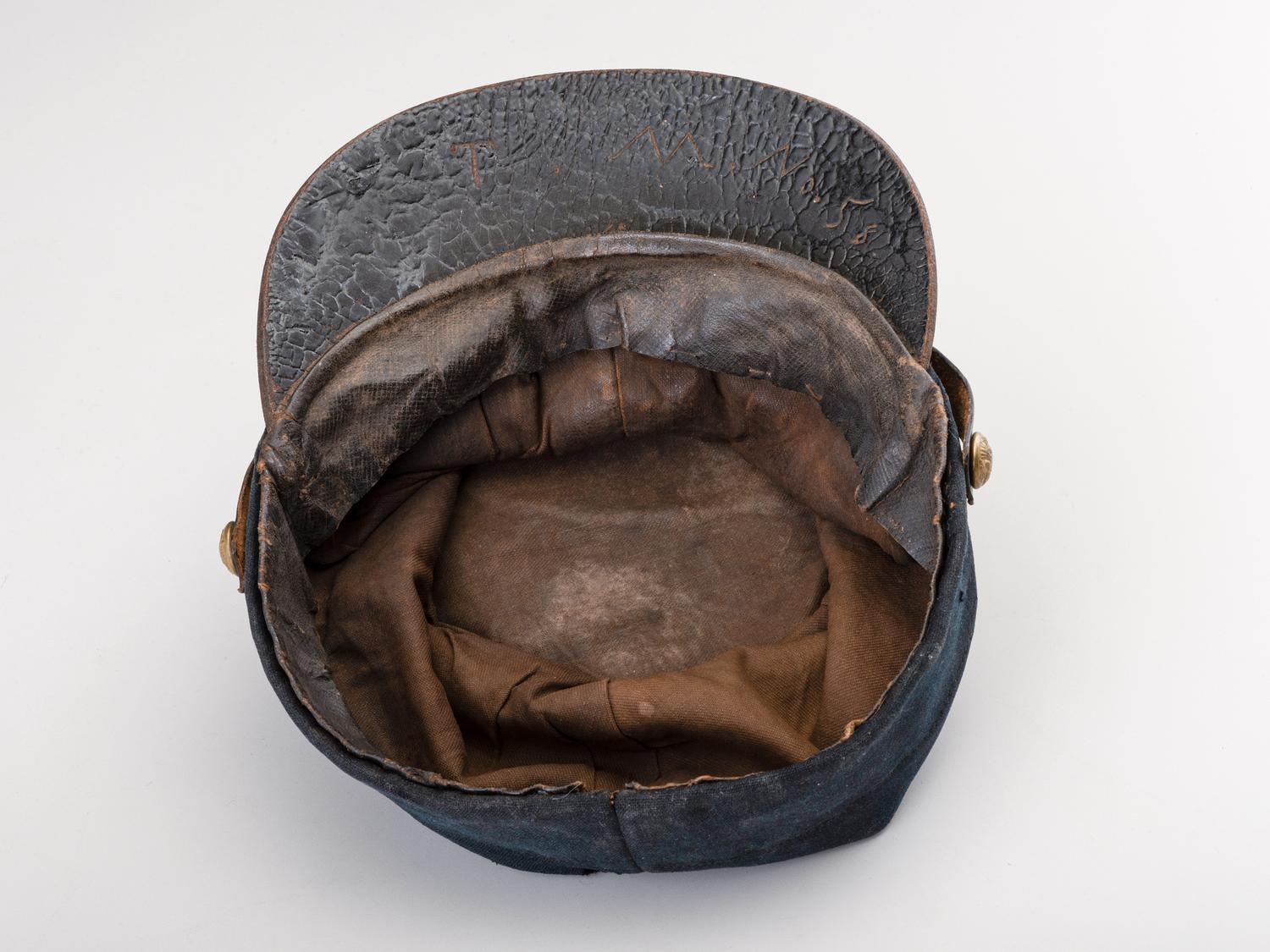 [CIVIL WAR]. 52nd Massachusetts Volunteers forage cap and tinware.