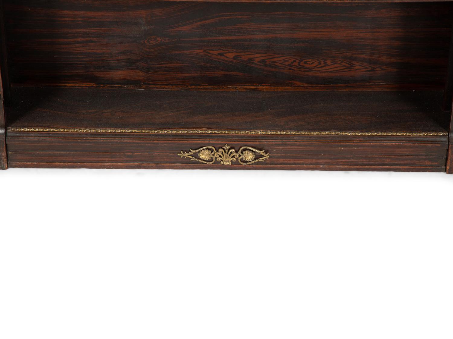 A French Empire Style Gilt Metal Mounted Rosewood Bibliotheque