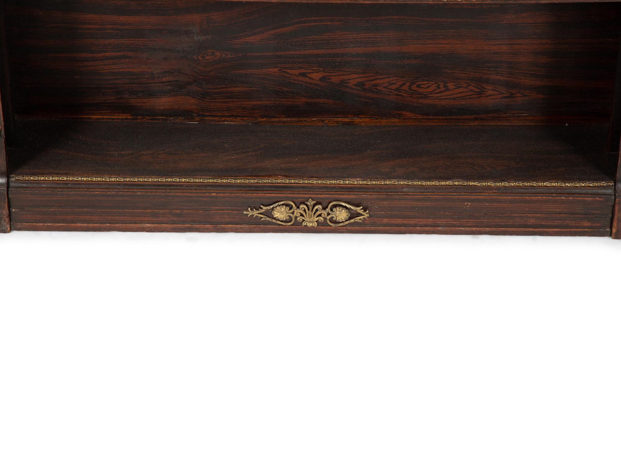 A French Empire Style Gilt Metal Mounted Rosewood Bibliotheque